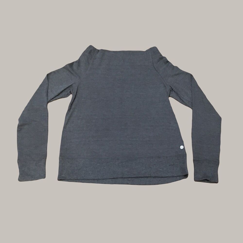 Apana SMALL dark heather gray long sleeve athletic wear athleisure comfy stretch
